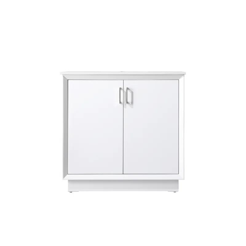 Hayes 36'' Single Bathroom Vanity with Engineered Marble Top