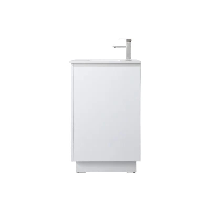 Hayes 36'' Single Bathroom Vanity with Engineered Marble Top