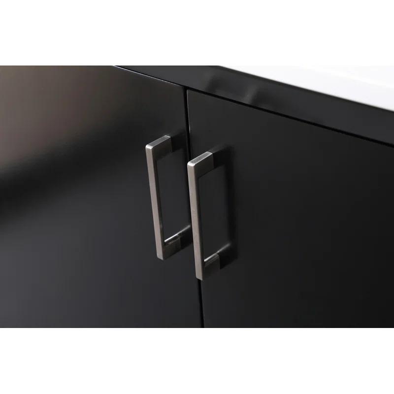 Hayes 36'' Single Bathroom Vanity with Engineered Marble Top