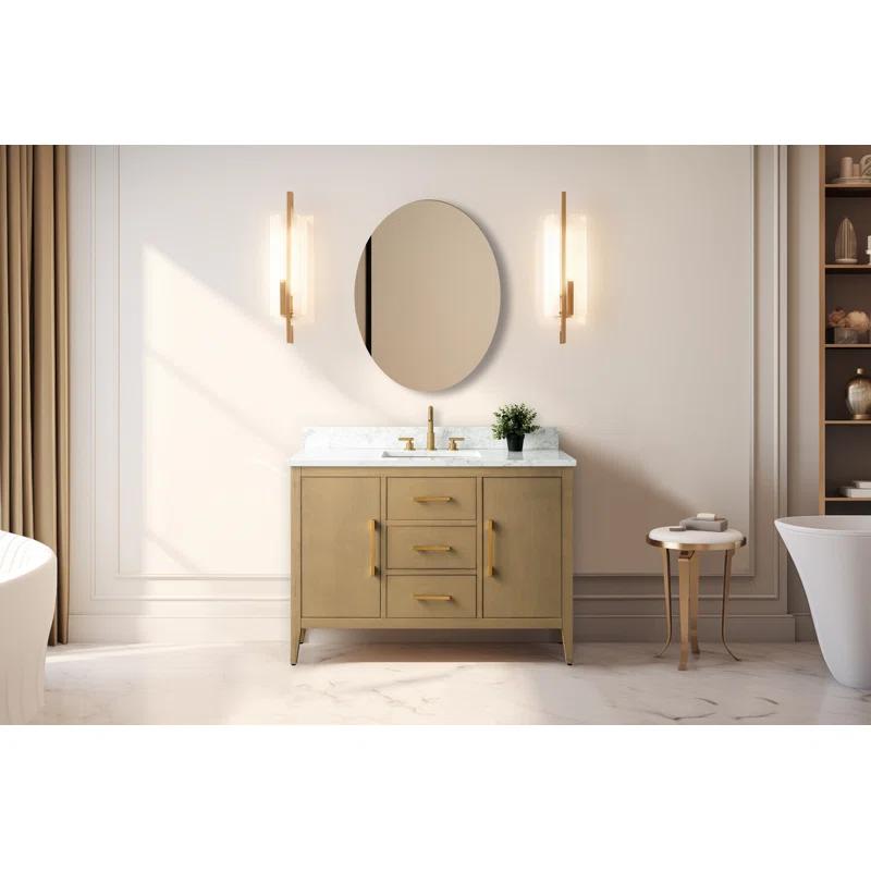 48'' Single Bathroom Vanity with Engineered Marble Top