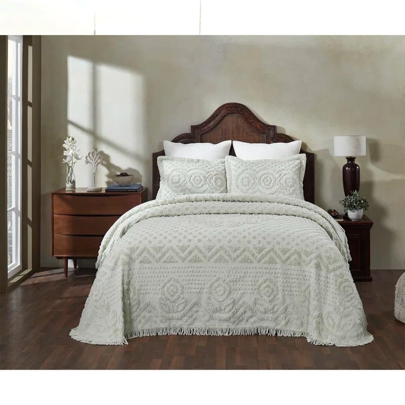 Sage Serenity 100% Cotton Full Bedspread Set