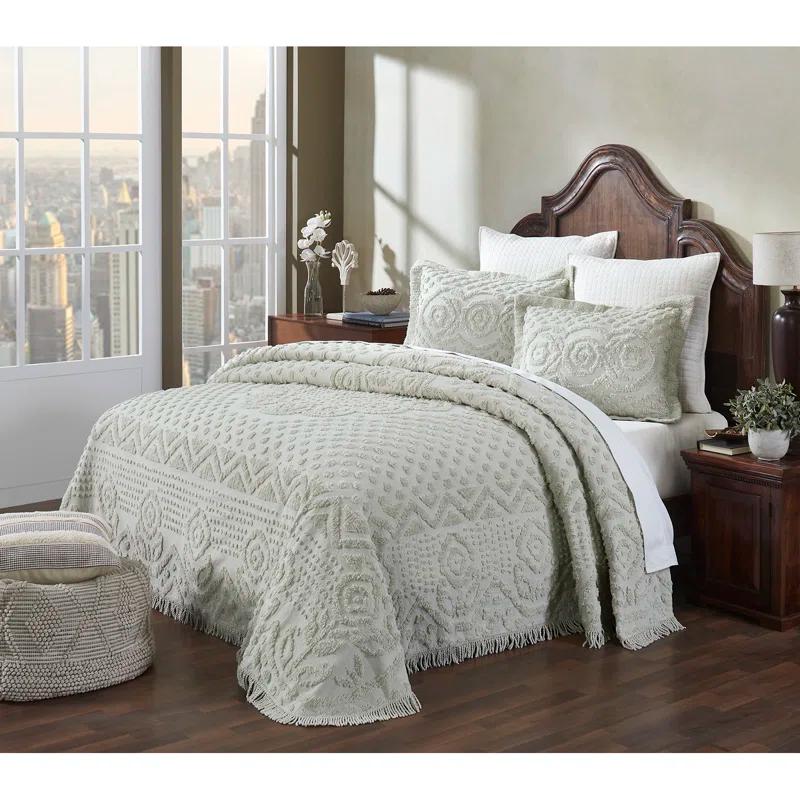 Sage Serenity 100% Cotton Full Bedspread Set