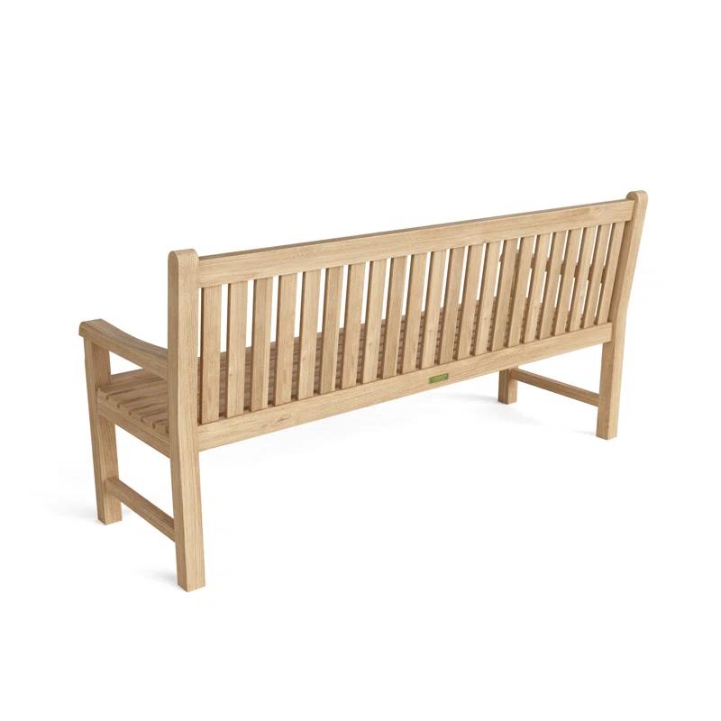 Classic 71'' Teak Wood Traditional Outdoor Bench