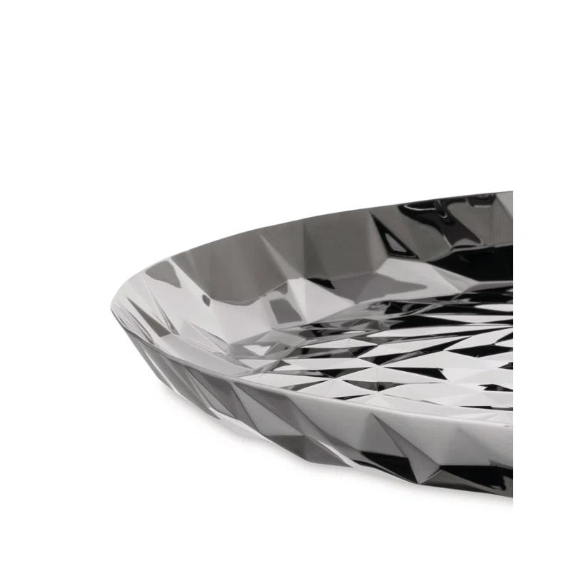 Claudia Raimondo Joy N. 3 Contemporary Round Tray in Mirror-Polished Stainless Steel
