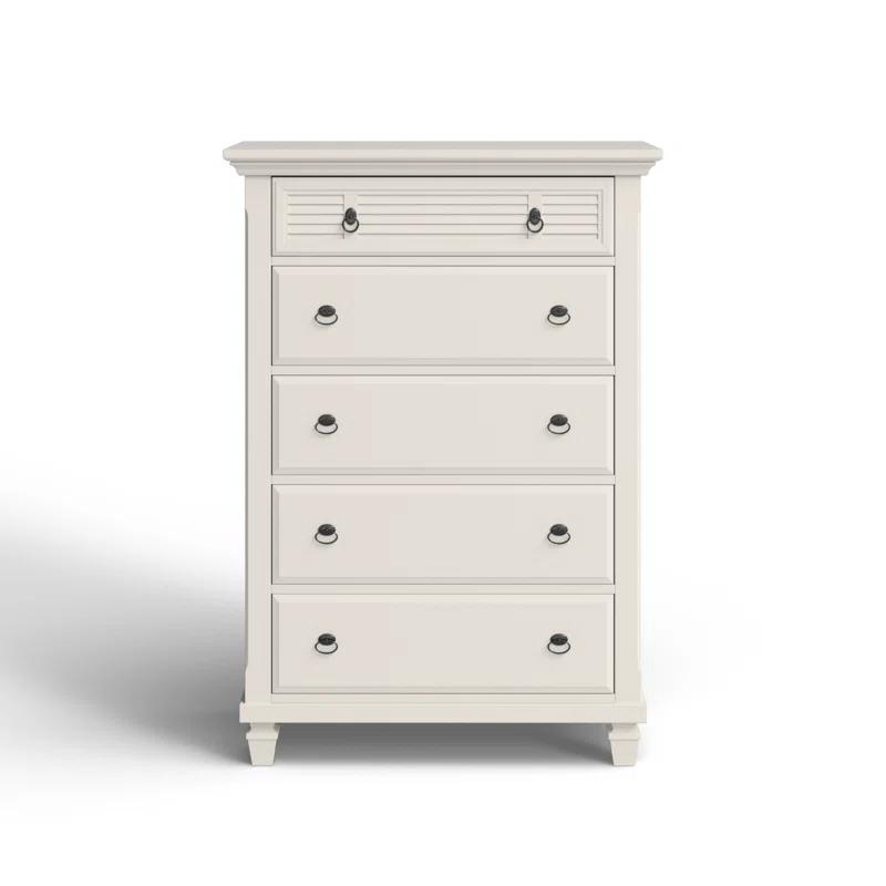 Winchester 5-Drawer White Pine Wood Chest with Soft Close