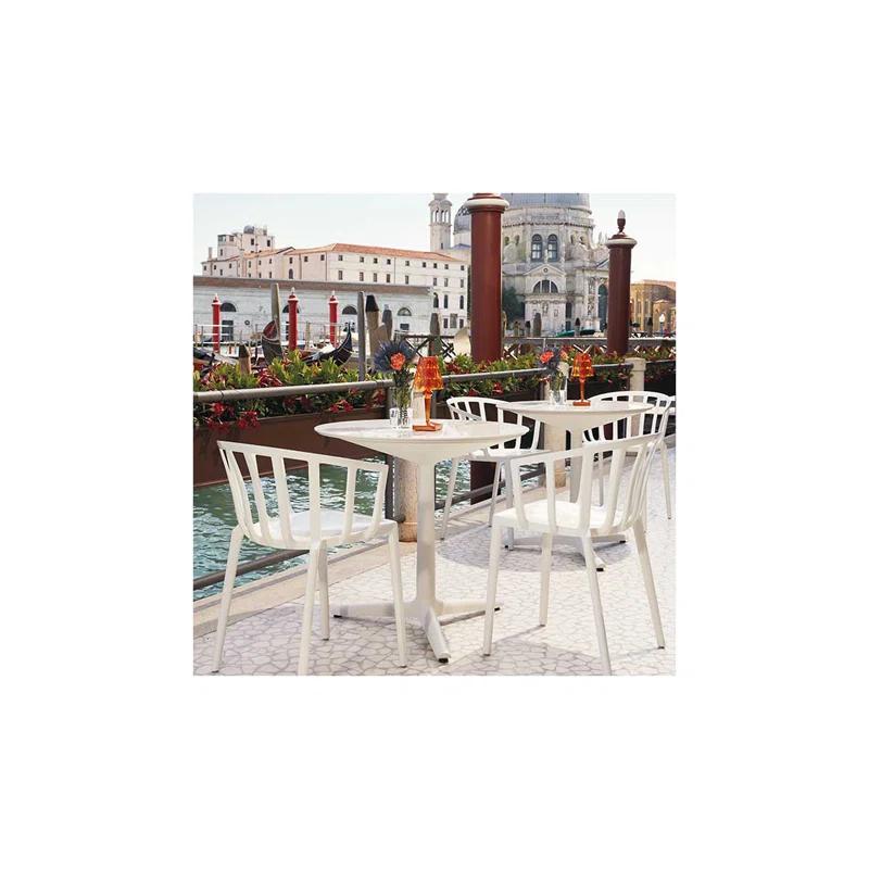 Venice White Classic Indoor/Outdoor Plastic Arm Chair