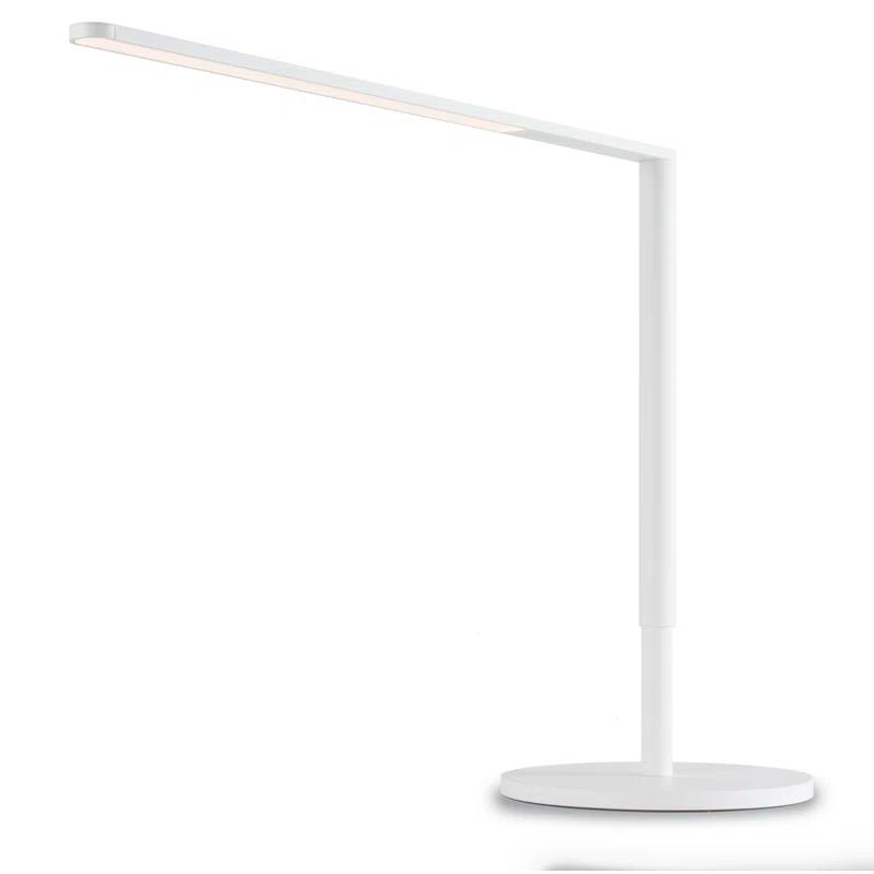 Lady7 Sleek Cordless Adjustable Matte White LED Desk Lamp