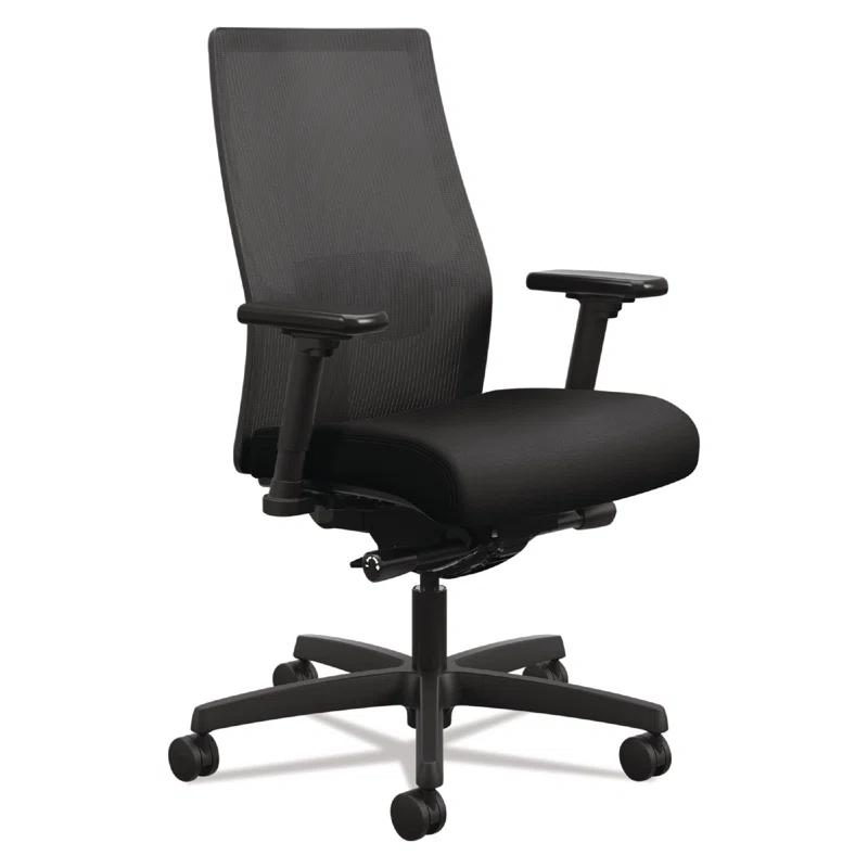 Adjustable Ignition 2.0 Mid-Back Black Mesh Task Chair with Swivel
