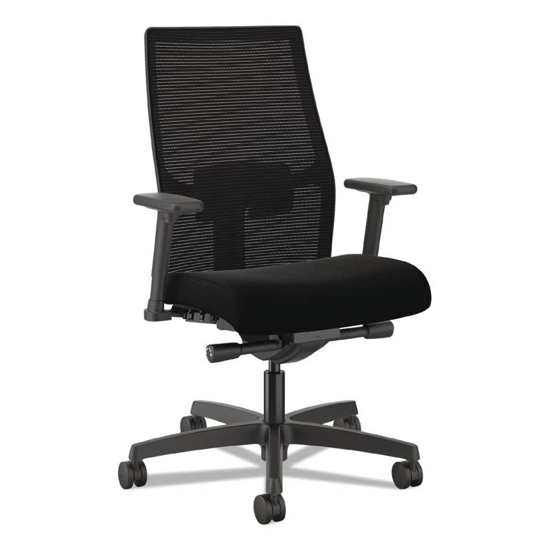 Adjustable Ignition 2.0 Mid-Back Black Mesh Task Chair with Swivel