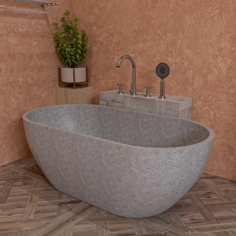 59'' x 29.5'' Soaking Stone Bathtub