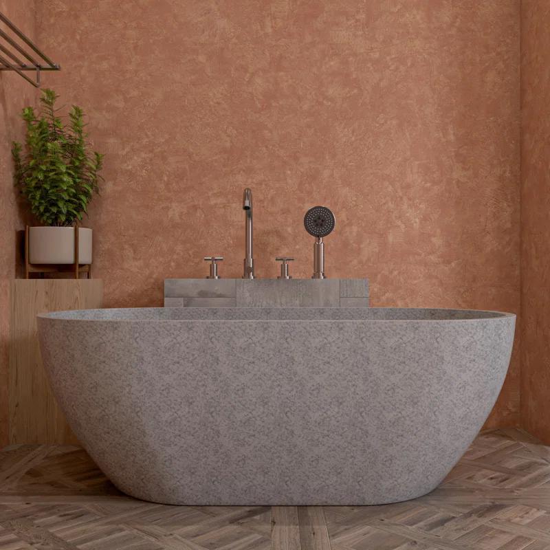 59'' x 29.5'' Soaking Stone Bathtub