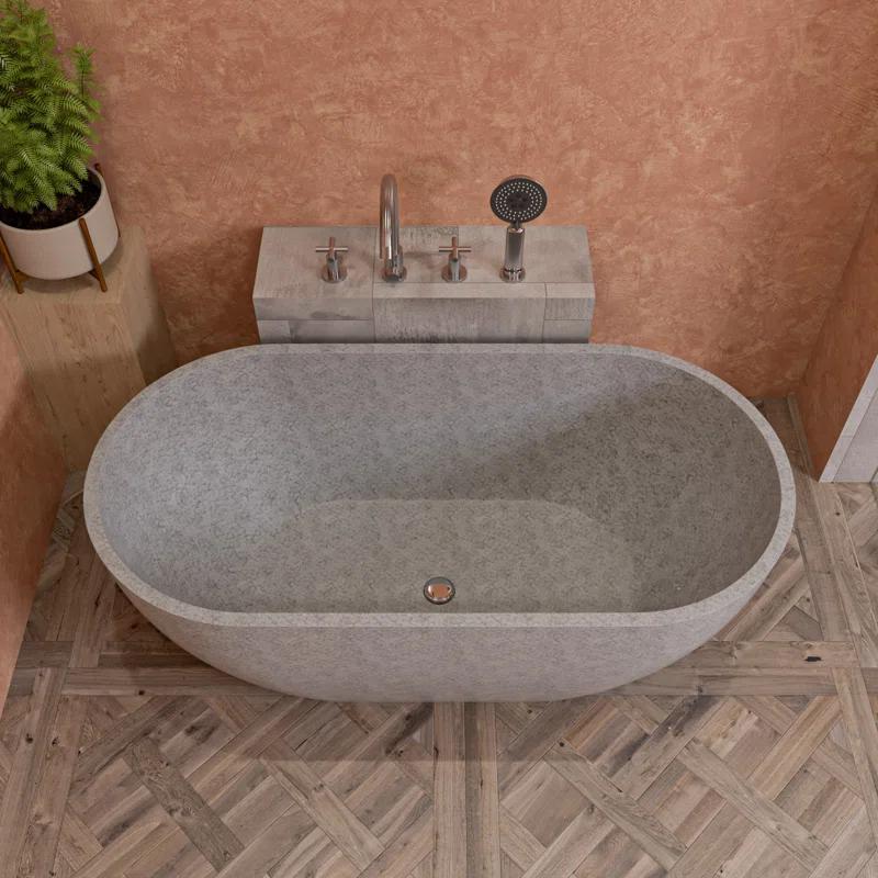 59'' x 29.5'' Soaking Stone Bathtub