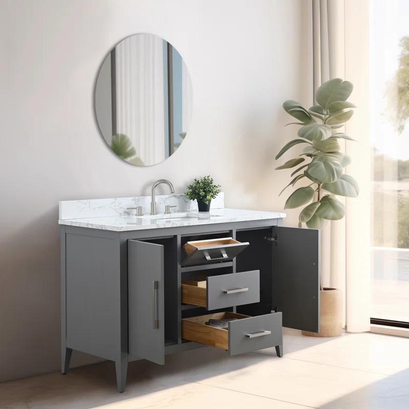 48'' Single Bathroom Vanity with Engineered Marble Top