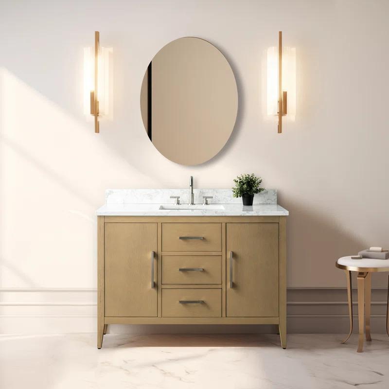 48'' Single Bathroom Vanity with Engineered Marble Top