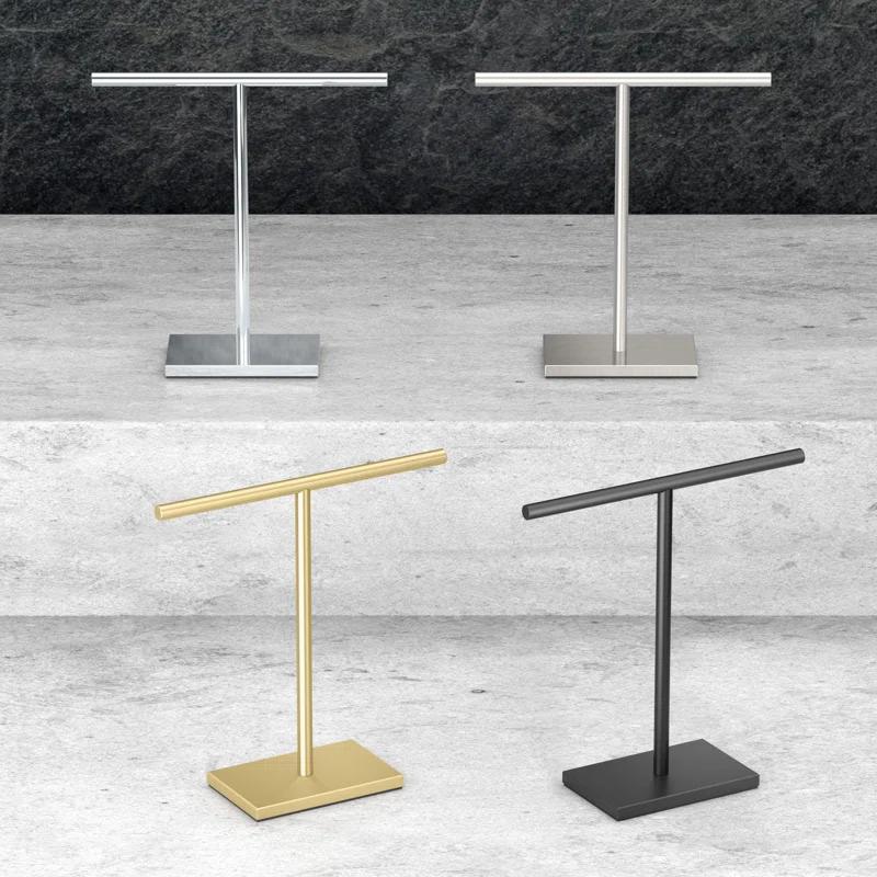 Freestanding Countertop Hand Towel Holder | 11.13"H x 10.50"W Weighted Base Towel Rack Stand