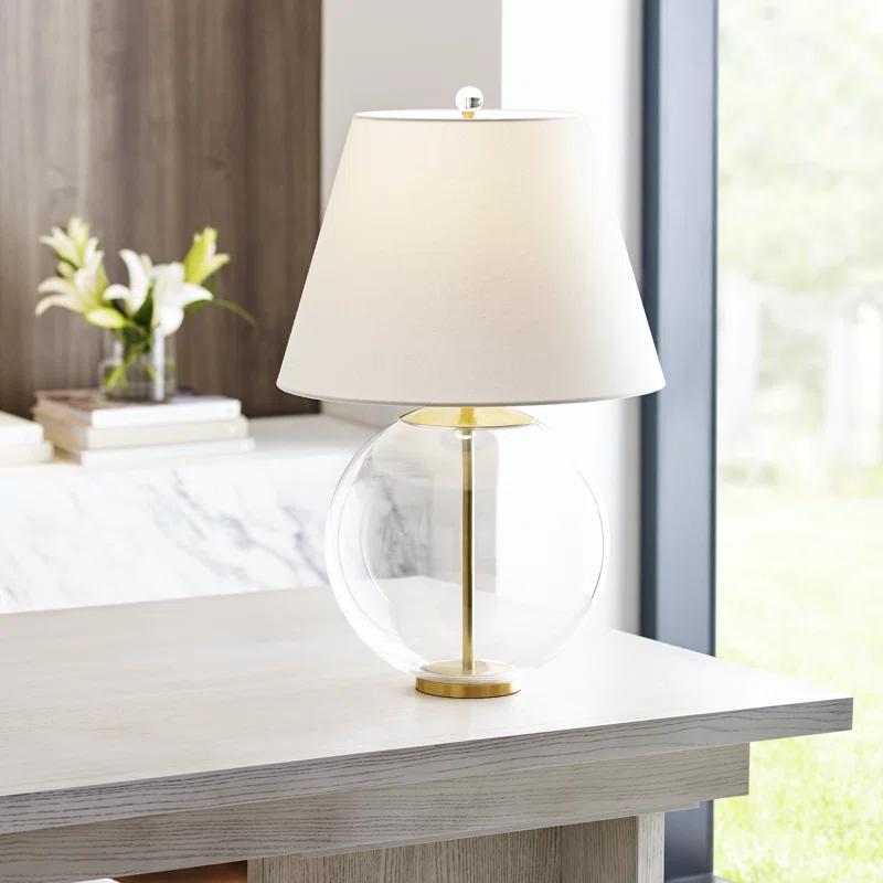 Edison Sphere Outdoor Table Lamp in Gild Finish, 24.5" Height