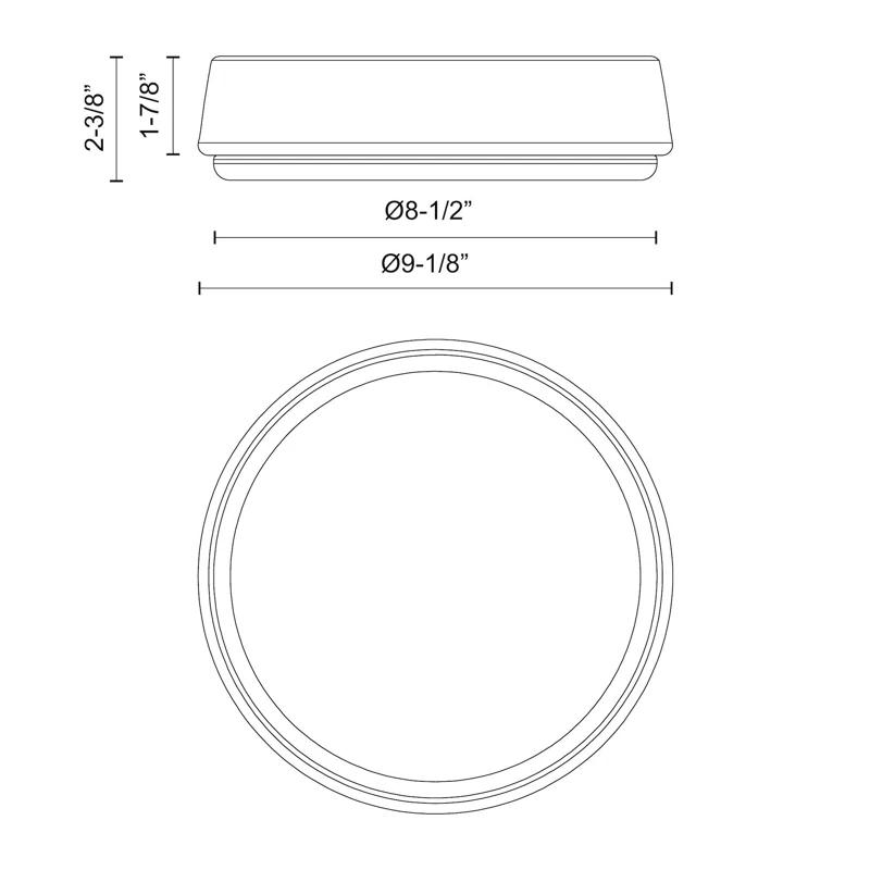 Laval Brushed Nickel 9" LED Flush Mount with Classic Silhouette