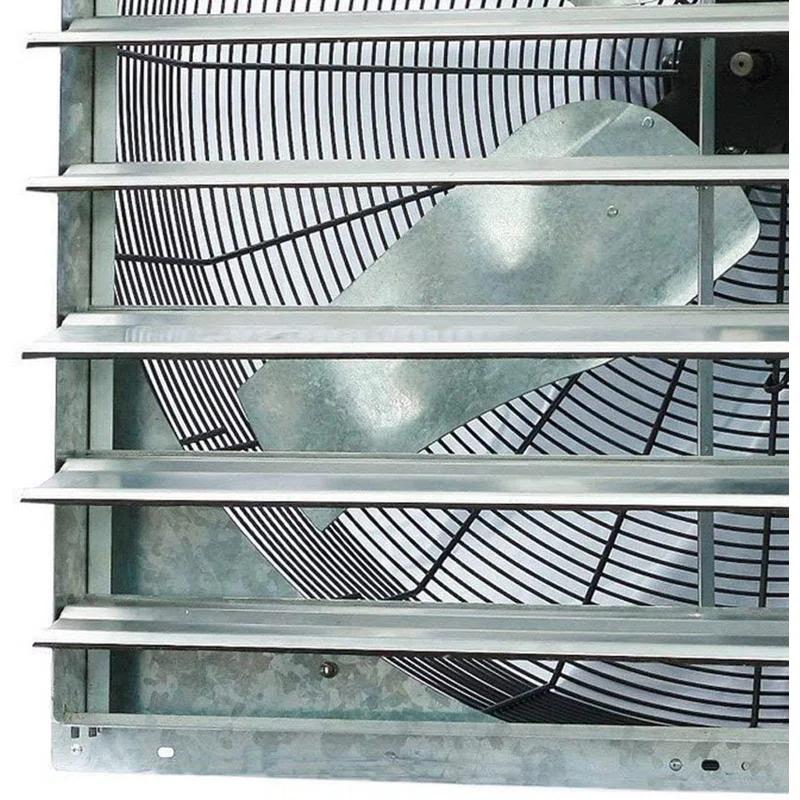 BreezeMaster 36" Industrial Wall-Mounted Exhaust Fan with Auto Shutters