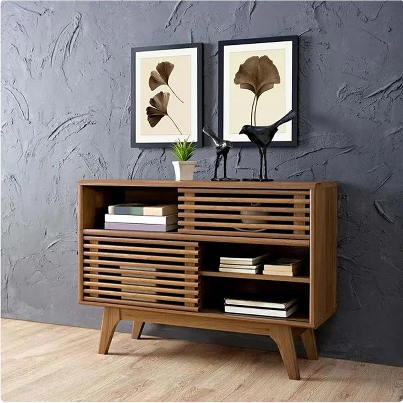 Modway Render 37.5'' Walnut Grain Console Table with Cabinet