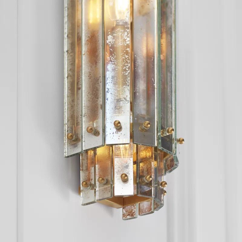 Cadence Antique Brass 14.5" Dimmable LED Wall Sconce