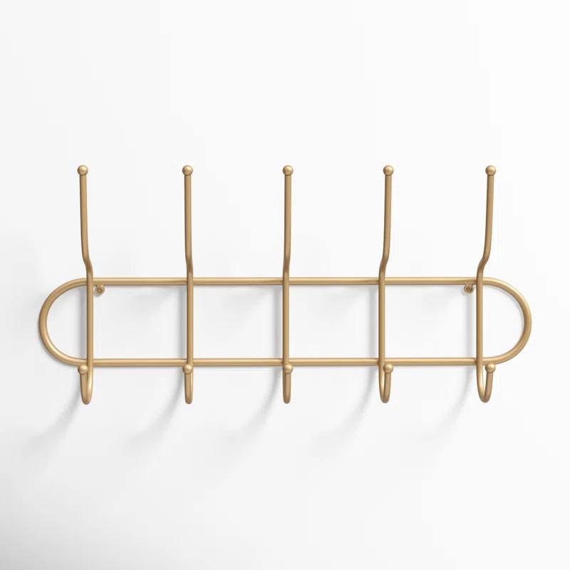 Vaida 25" Gold Boho Double-Sided Metal Coat Rack