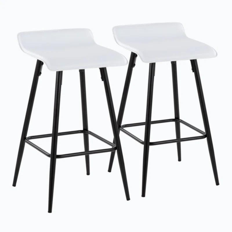 Wenty Upholstered Counter Stool with Metal Frame (Set of 2)