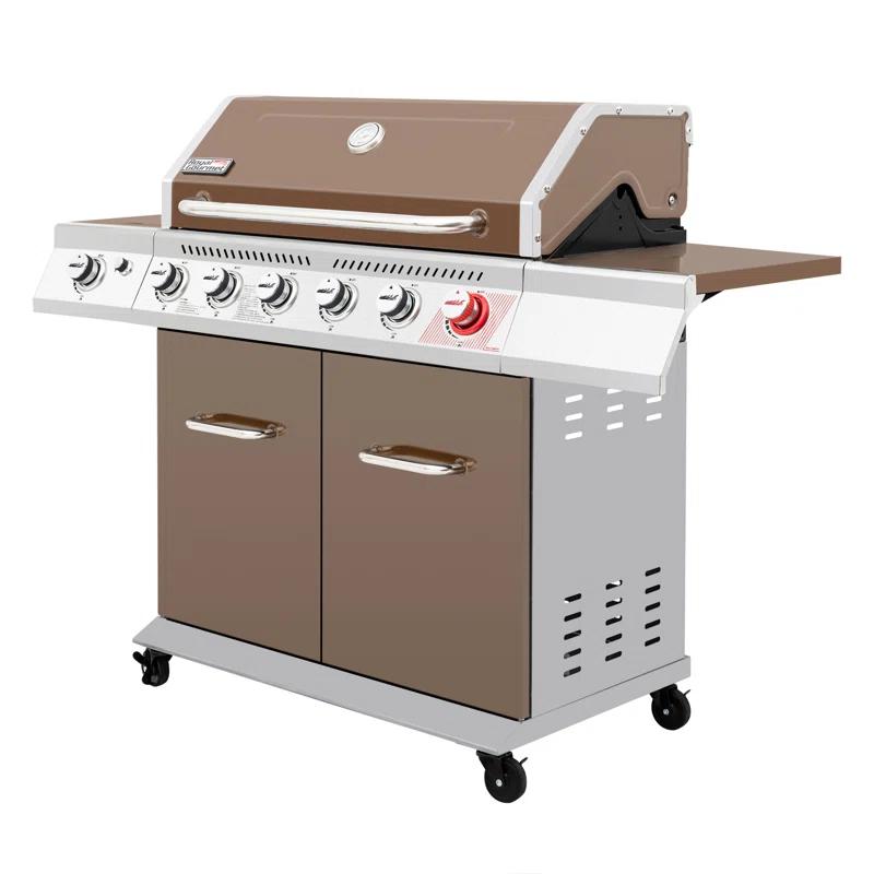Royal Gourmet 6 - Burner Freestanding Liquid Propane 74000 BTU Gas Grill with Cabinet