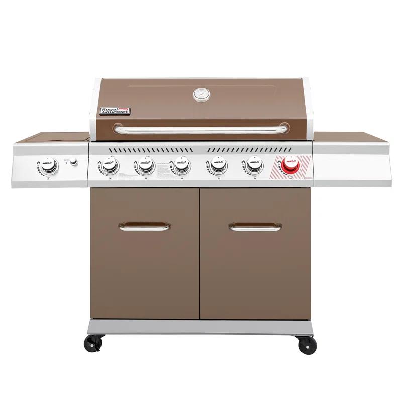 Royal Gourmet 6 - Burner Freestanding Liquid Propane 74000 BTU Gas Grill with Cabinet