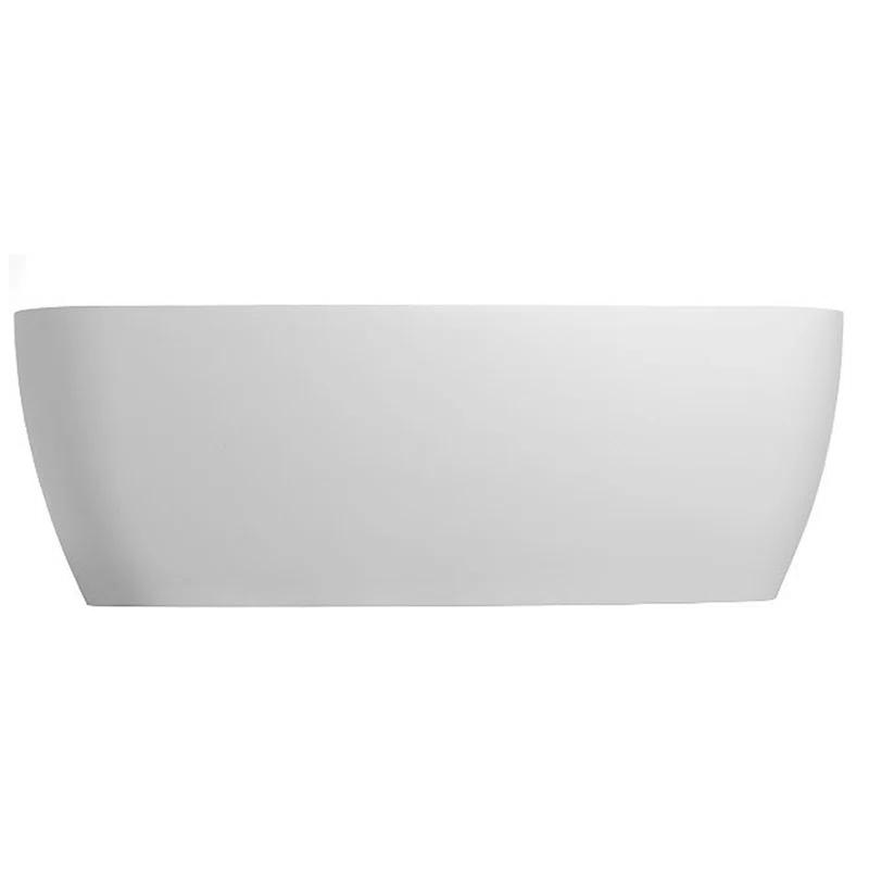 Lunar 71'' x 31.5'' Freestanding Soaking Solid Surface Bathtub