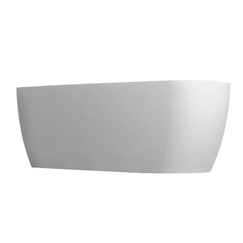 Lunar 71'' x 31.5'' Freestanding Soaking Solid Surface Bathtub