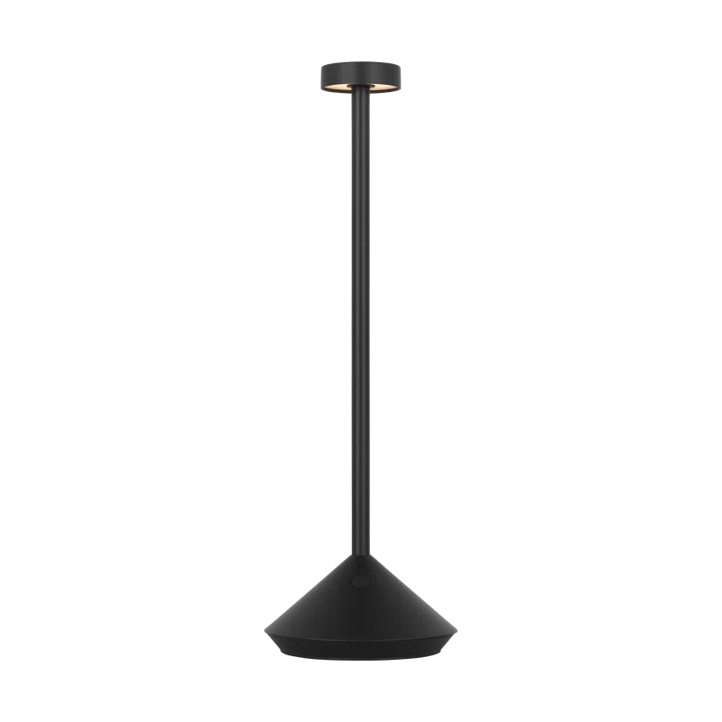 Black Cordless Rechargeable LED Table Lamp with 3-Way Switch