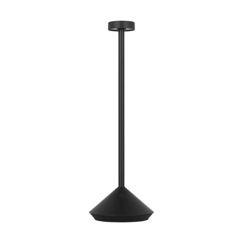 Black Cordless Rechargeable LED Table Lamp with 3-Way Switch