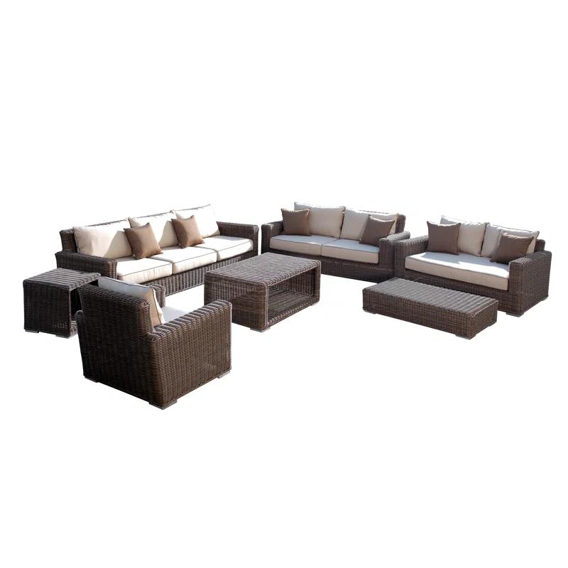 Coronado Casual Sophisticated Driftwood Resin Wicker Coffee Table