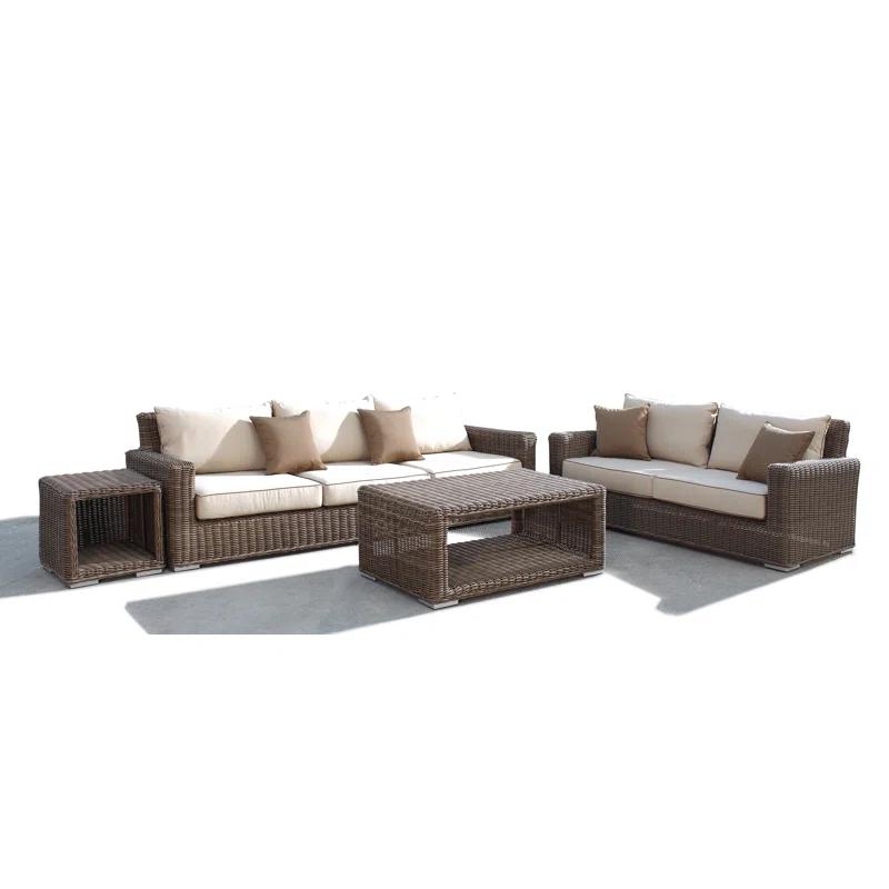 Coronado Casual Sophisticated Driftwood Resin Wicker Coffee Table