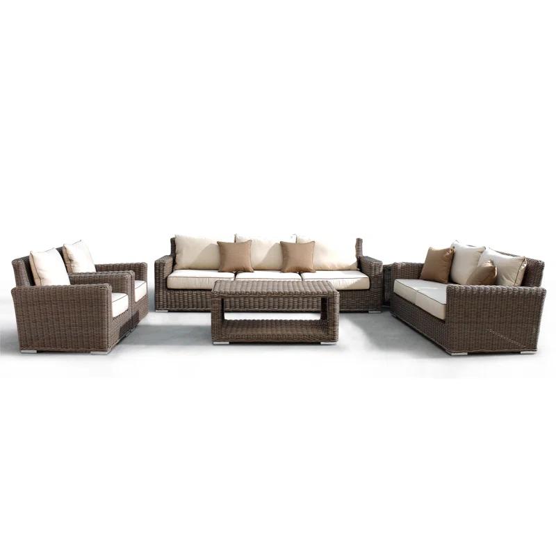 Coronado Casual Sophisticated Driftwood Resin Wicker Coffee Table