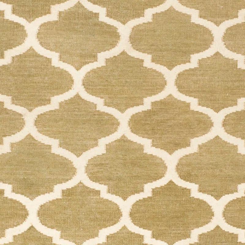 Winston Porter Milltown Hand Woven Flat Weave Wool Geometric Rug