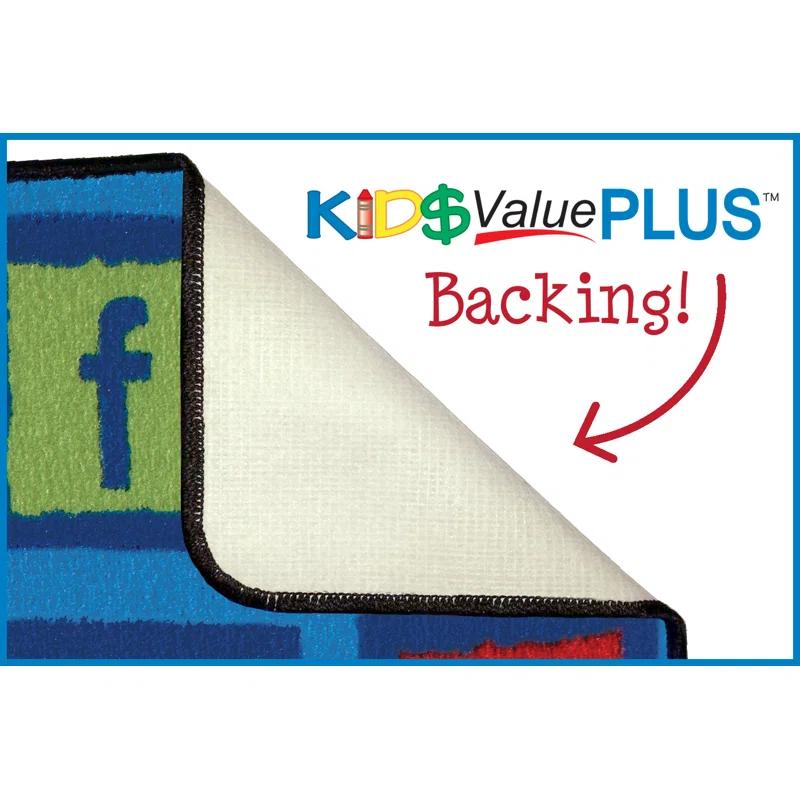 Carpets for Kids A Sharp Music Classroom KID$Value Plus™ Blue Area Rug