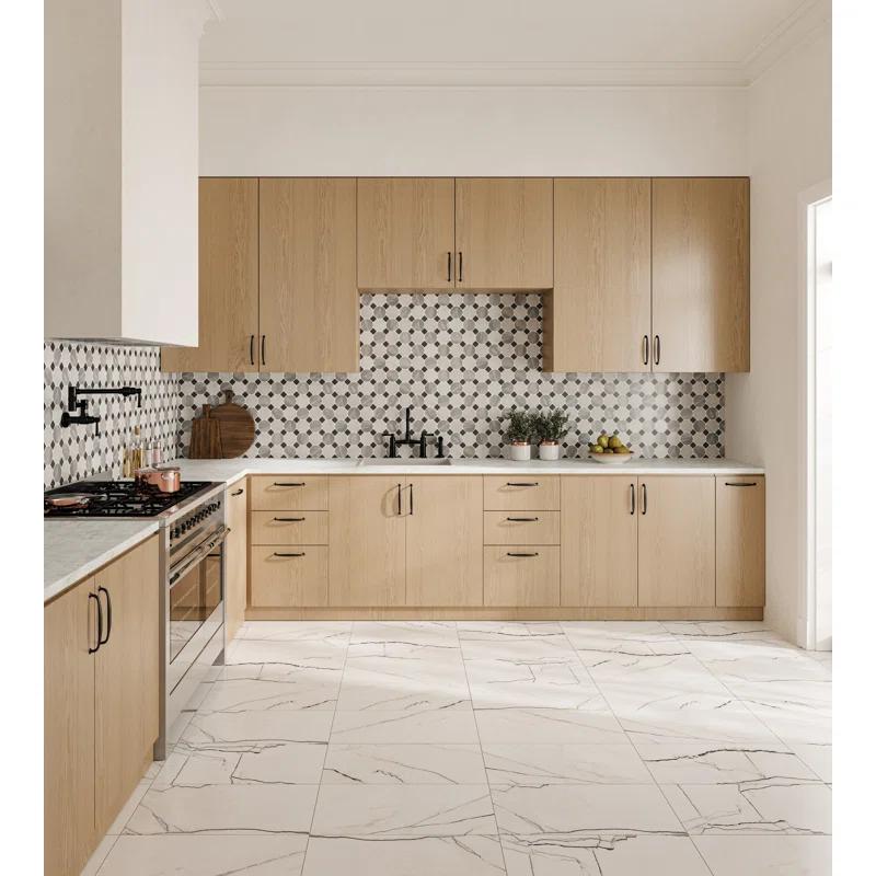 Gemma 24" x 48" Polished Porcelain Marble Look Wall & Floor Tile
