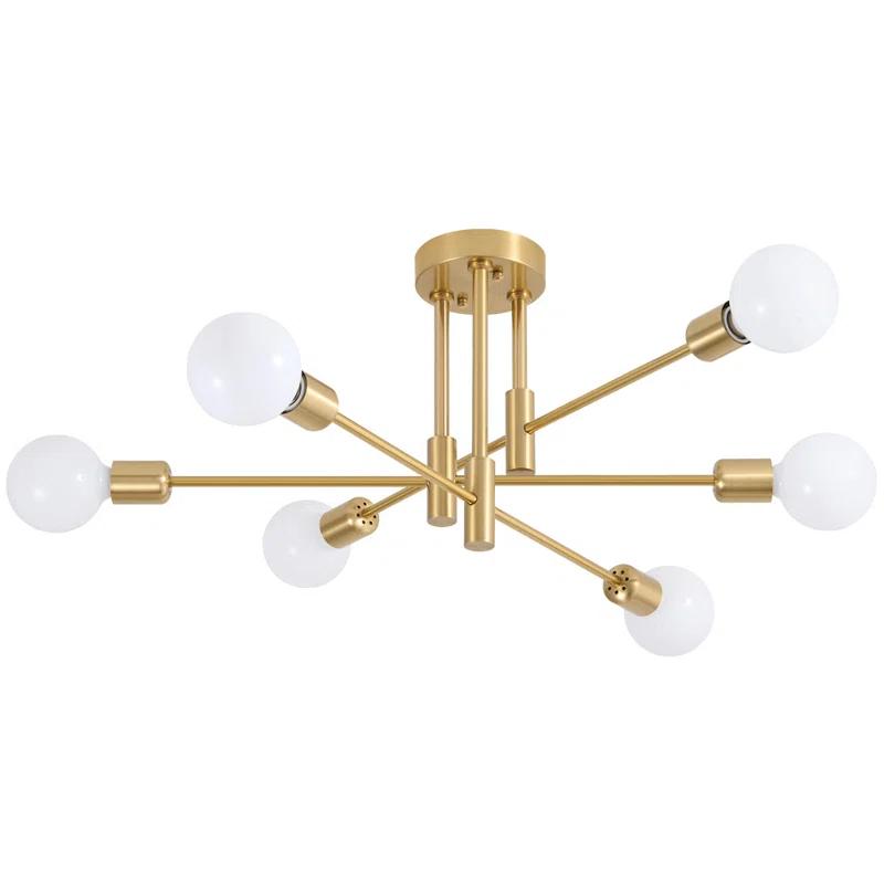 Sevin 6 - Light 25.2'' Sputnik Cylinder Flush Mount