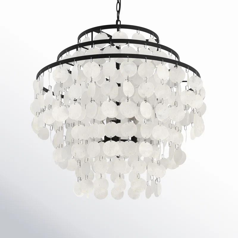 Mini Brielle Dark Bronze 4-Light Crystal Candle Chandelier