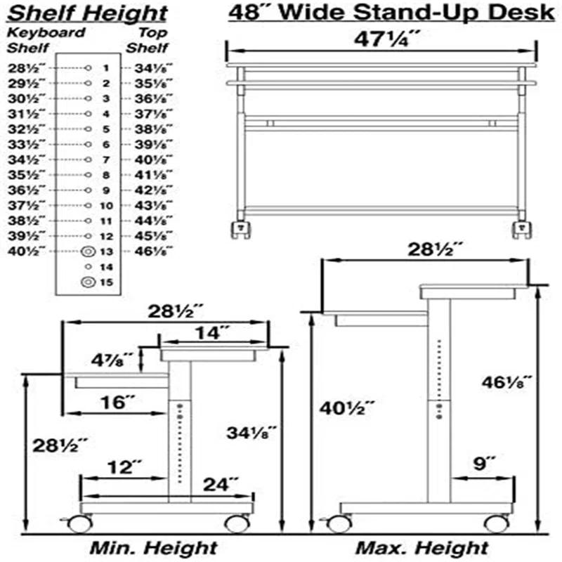 Stand Up Desk Store Rolling Adjustable Height Standing Desk