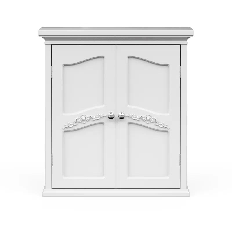 Versailles Elegant White 22" Engineered Wood Wall Cabinet