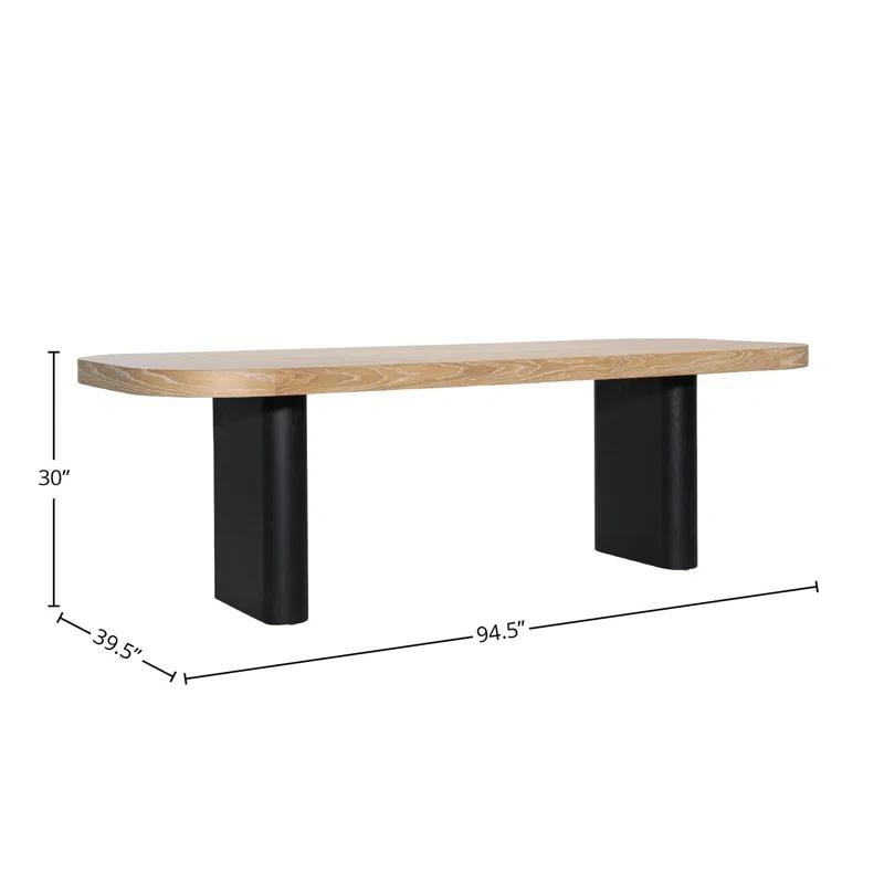 Noor 95'' Natural Sungkai Wood Dining Table