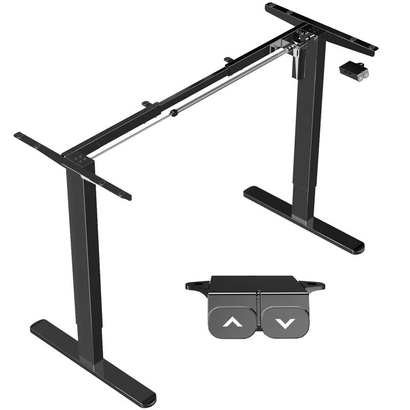 Vivo Black Adjustable Electric Stand Up Desk Frame with Simple Controller