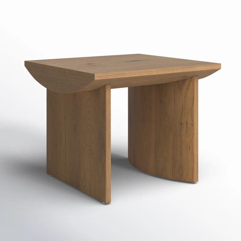 Remwald Overscale Rectangular Oak Veneer Side Table