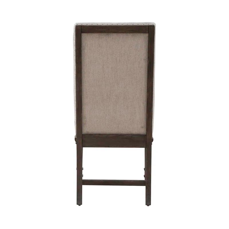 Saddle Brown Faux Leather Upholstered Ladderback Side Chair