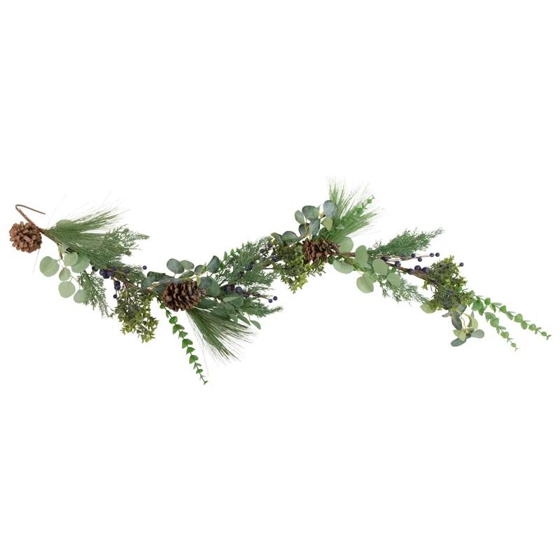 Northlight Seasonal 5ft Blueberry Eucalyptus Pine Artificial Christmas Garland - Unlit