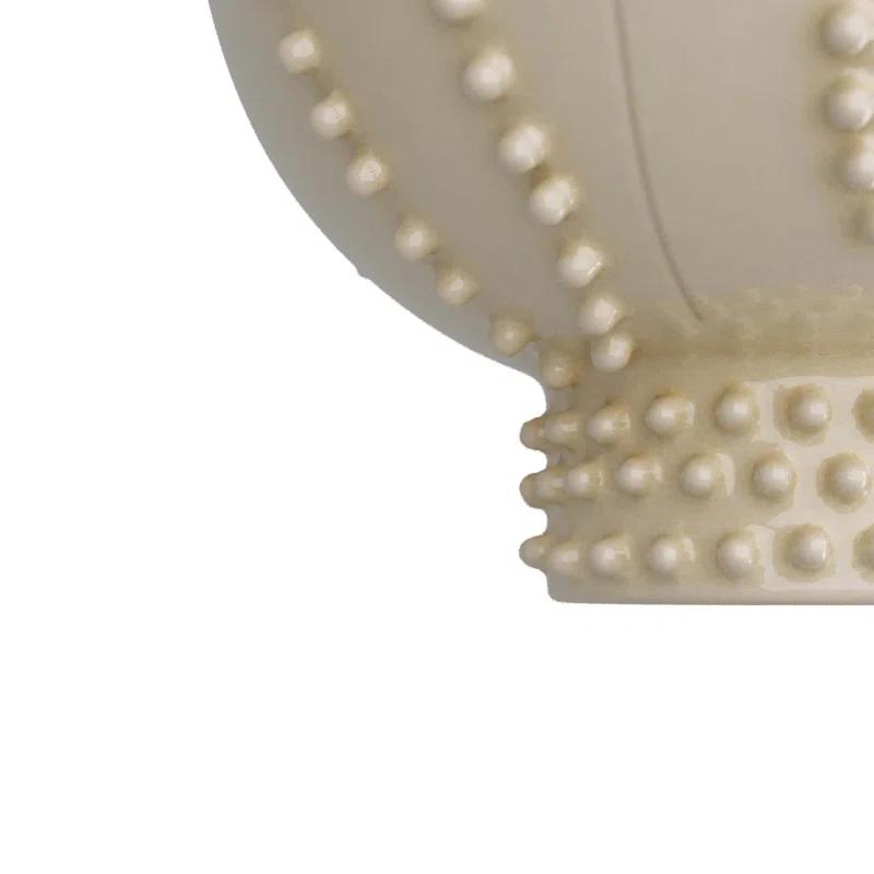 Ivory Ceramic Bouquet Table Vase with Dotted Tendrils