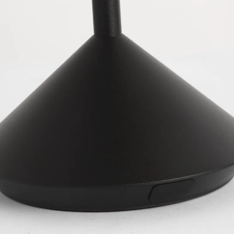 Black Cordless Rechargeable LED Table Lamp with 3-Way Switch