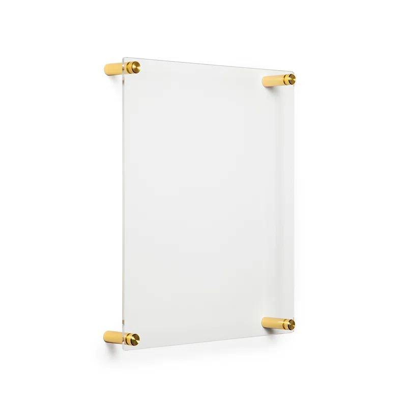 Gold 12x14 Floating Acrylic Wall Frame with Magnets